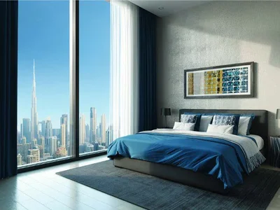 Residential complex The Crest Grande — spacious apartments by Sobha in a modern residence with a pool in Sobha Hartland, Dubai