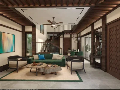 Zespół mieszkaniowy Complex of furnished villas and duplexes at 500 meters from the beach, Sanur, Bali, Indonesia