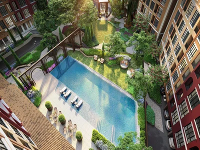 Wohnanlage Residential complex with a swimming pool and a gym clos to the airport, Nonthaburi, Thailand