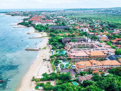 Residential complex First-class residential complex of buy-to-let apartments on the oceanfront in Nusa Dua, Bali, Indonesia
