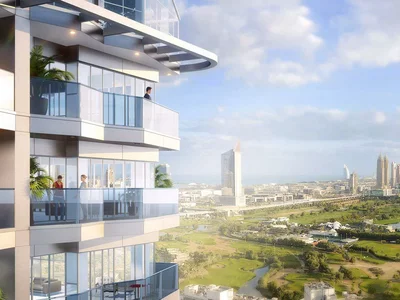 Zespół mieszkaniowy New residence Golf Views Seven City with swimming pools, a shopping mall and a co-working area, JLT, Dubai, UAE