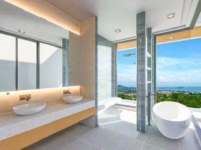 Residential complex New complex of furnished villas with swimming pools and panoramic views, Samui, Thailand