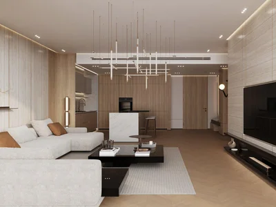 Complexe résidentiel Apartments in the new Ivory residence with swimming pools and a mini golf course in the Al Jaddaf area, Dubai