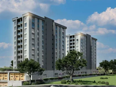 Zespół mieszkaniowy New residence with a business center, a swimming pool and a green area close to a metro station and the city center, Istanbul, Turkey