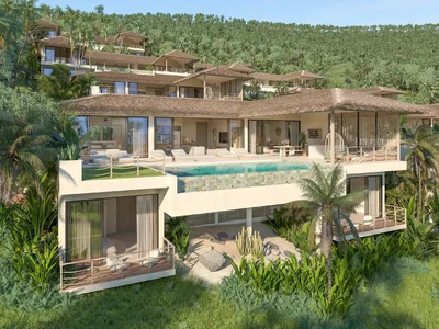 Zespół mieszkaniowy Prestigious residential complex of turnkey villas with swimming pools and sea views, Bang Makham, Samui, Thailand