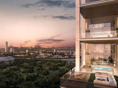 Zespół mieszkaniowy Duplex apartments with private swimming pools in the new Sierra Residence with gardens and fitness spaces, Motor City, Dubai, UAE