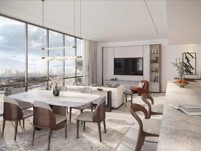 Residential complex New high-rise Atelis project with pools, co-working areas and direct access to the promenade in Dubai Design District, in the heart of Dubai