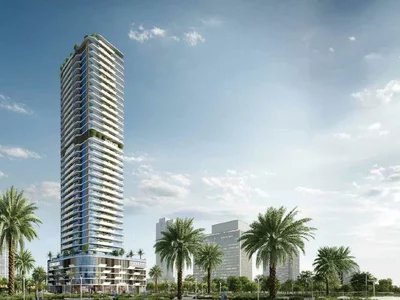 Wohnanlage New Sonate Residence with swimming pools, a lounge area and a co-working area, JVT, Dubai, UAE