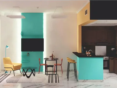 Complejo residencial Complex of serviced apartments Izzzi Life with a swimming pool and a co-working area, JVC, Dubai, UAE