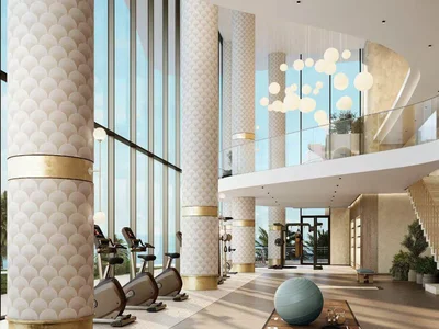 Residential complex Luxury penthouse with a private pool and a panoramic gardens in new Sensia Residence with lounge and co-working spaces, Port Rashid, Dubai