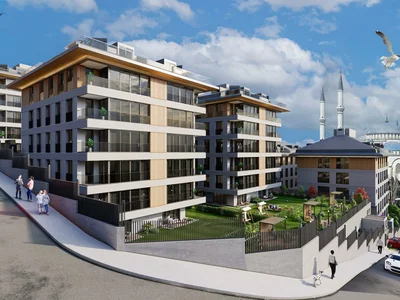 Complexe résidentiel Residential complex with panoramic city view in ecologically clean area, Uskudar, Istanbul, Turkey