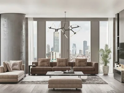 Wohnanlage New guarded residence with a hotel and lounge areas near a metro station and a highway, Istanbul, Turkey