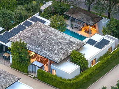 Complexe résidentiel New complex of villas with a central park, a clubhouse and a mini golf course, Phuket, Thailand
