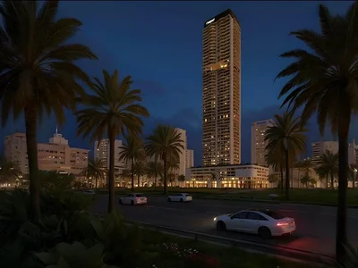 Complejo residencial New high-rise project ALTA V1EW c lounge areas in the prestigious area of JVC, Dubai, UAE
