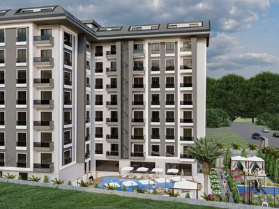Zespół mieszkaniowy Residential complex with playgrounds, swimming pool, sauna, and barbecue area, Avsallar, Turkey