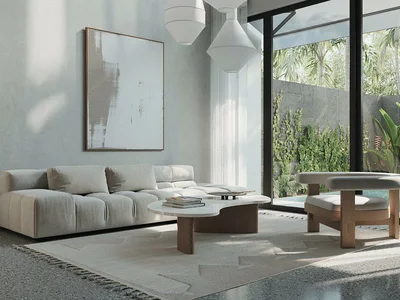 Zespół mieszkaniowy New residential complex of apartments and townhouses in Nuanu, Bali, Indonesia