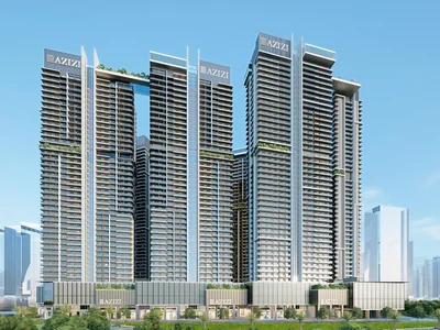 Complejo residencial New high-rise complex Milan Heights with infinity pools and tennis courts, City of Arabia, Dubai, UAE