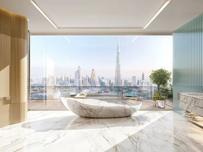 Wohnanlage High-rise residential complex Bugatti Residences with a private beach close to a yacht club, Business Bay, Dubai, UAE
