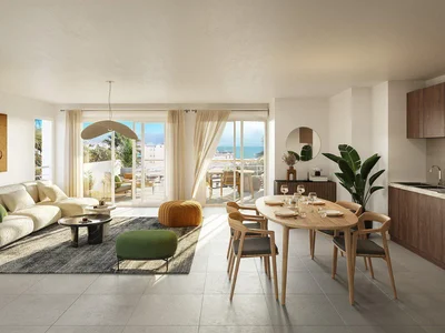 Zespół mieszkaniowy Cozy residential complex with a garden and a parking in Antibes, Cote d'Azur, France