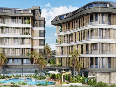 Wohnanlage New residential complex with a swimming pool, a lounge area and around-the-clock security, Oba, Alanya, Turkey