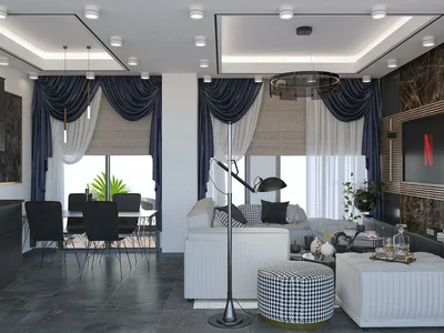 Residential complex Modern low-rise residence with swimming pools at 750 meters from the sea, Kestel, Turkey