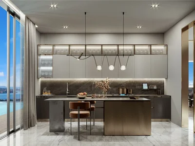Zespół mieszkaniowy Luxury apartments with terraces and private pools in a prestigious area, Istanbul, Turkey
