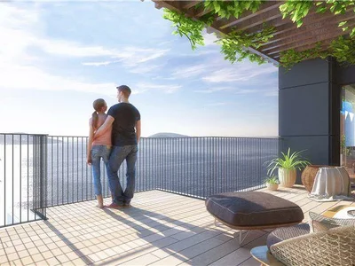Zespół mieszkaniowy New residence with swimming pools and a green area on the first sea line, Istanbul, Turkey