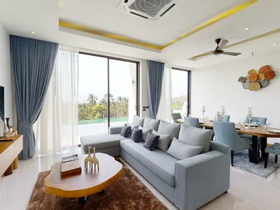 Residential complex New residential complex of villas with swimming pools and sea views in Maenam, Samui, Surat Thani, Thailand