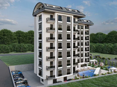 Zespół mieszkaniowy Residential complex with playgrounds, swimming pool, sauna, and barbecue area, Avsallar, Turkey