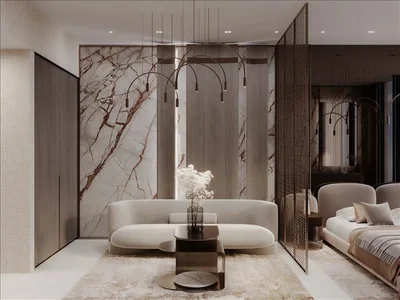 Wohnanlage New Laya Courtyard Residence with swimming pool and a roof-top lounge area close to the golf club, Dubai Studio City, Dubai, UAE