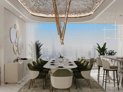 Residential complex Canal Crown — residential complex by DAMAC with swimming pools, aqua fitness equipment and observation deck in Business Bay, Dubai