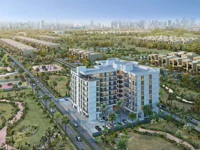 Zespół mieszkaniowy Residential complex Pearl next to shopping, golf club and metro station, Jebel Ali Village, Dubai, UAE