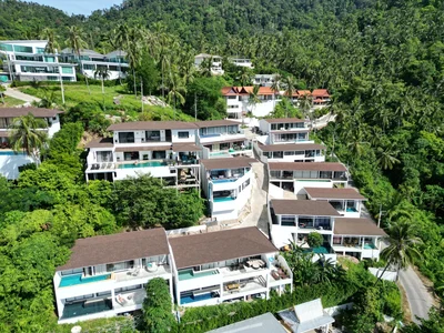 Complexe résidentiel Furnished apartments and villas with private swimming pools and sea view, in a quiet area near Lamai Beach, Samui, Thailand