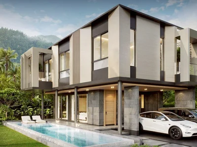 Complexe résidentiel New complex of villas with swimming pools and green areas close to bang Tao Beach, Phuket, Thailand