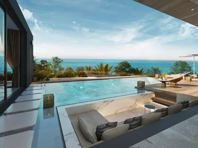 Complexe résidentiel Gated complex of villas with a view of the sea, a restaurant and swimming pools, Phuket, Thailand