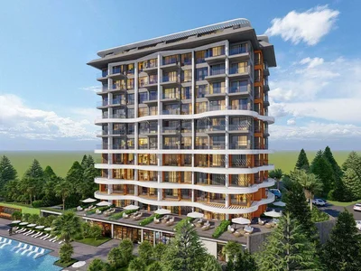 Residential complex New residence with swimming pools, security and a tennis court close to the sea, Demirtaş, Turkey