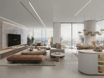 Wohnanlage New high-rise residence Seahaven Tower C with a swimming pool and a lounge area, Nad Al Sheba 1, Dubai, UAE