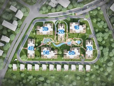 Complexe résidentiel Apartments in a low-rise complex in the Avcilar area.