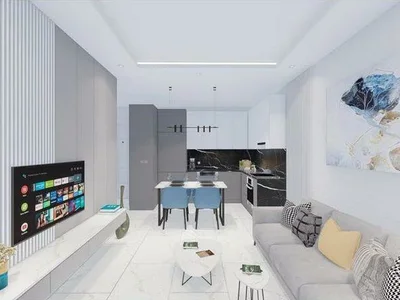 Zespół mieszkaniowy New residence with swimming pools, an aquapark and a private beach at 580 meters from the sea, Alanya, Turkey