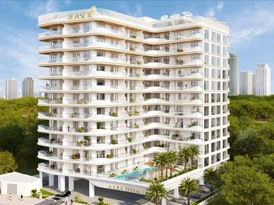 Complejo residencial New project Aark Terraces with a swimming pool and an underground parking, Dubai Land Residential Complex, Dubai, UAE
