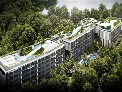 Complexe résidentiel New residence with swimming pools and a restaurant in the prestigious area of Bang Tao, Phuket, Thailand