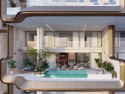 Wohnanlage New luxury waterfront residence Alba with a private beach and a spa center in the exclusive area, Palm Jumeirah, Dubai, UAE