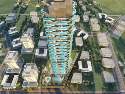 Residential complex New high-rise complex of apartments with private swimming pools Volga Tower, JVT, Dubai, UAE