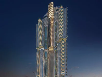 Complejo residencial Al Habtoor Tower — high-rise residence by Al Habtoor Group with a swimming pool and a lounge area in Business Bay, Dubai