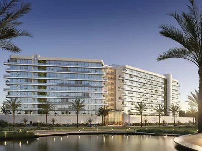 Complexe résidentiel New residence Hammock Park with swimming pools, a lagoon and a sandy beach, Wasl Gate, Dubai, UAE