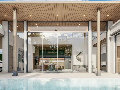 Complejo residencial New complex of modern villas with swimming pools near an international school, Phuket, Thailand