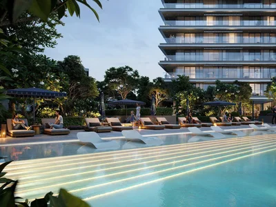 Residential complex Townhouses with roof-top terraces in the new Altan Residence with an infinity pool, in the prestigious area of Green Gate District, Dubai, UAE
