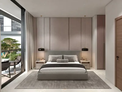 Complexe résidentiel New Olivia Residence with a swimming pool, a cinema and a kids' playground, Green Community Village, Dubai, UAE