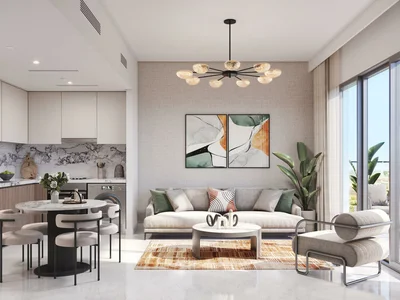 Wohnanlage New residence Beach Oasis 2 with a swimming pool and a manmade beach, Dubai Studio City, Dubai, UAE