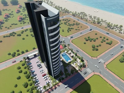 Residential complex One bedroom apartments in complex with swimming pool and cinema, 600 m to the sea, Mersin, Turkey